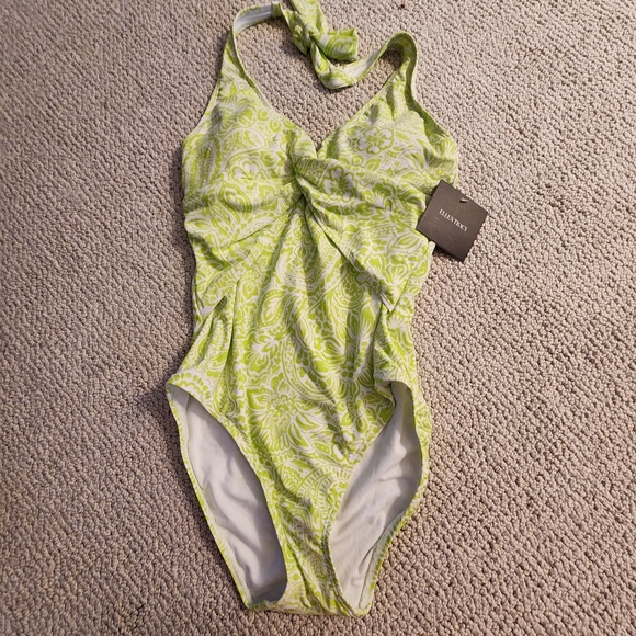 Ellen Tracy Lime Green Women Swimwear. Hygienic Liner Included. NWT - Picture 5 of 5